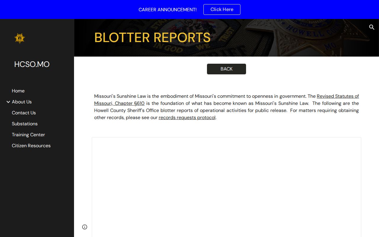 Howell County released inmates weekly report archive